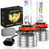 High Power 110W LED Headlights - 28000LM, 6500K Bright White, IP67, Long-Lasting & CANBus Ready | Hawkglow